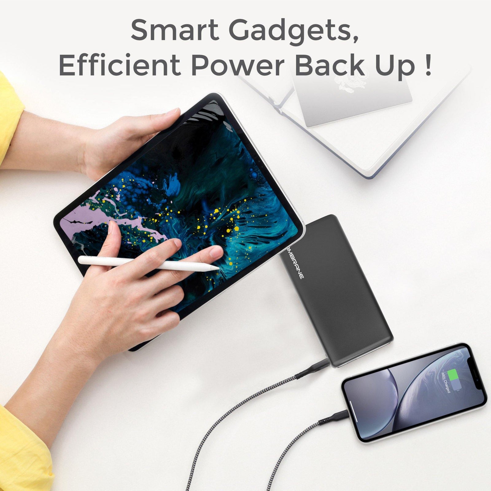 Neos 20000 mAh Lithium Polymer Power Bank (Black) - AmbraneIndia
