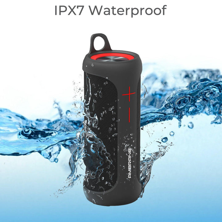 Ambrane Fireboom 20W True Wireless Bluetooth Speaker with 2-in-1 detachable design, High Bass HD Sound, Waterproof, Built In Mic, Control Buttons (Black) - AmbraneIndia