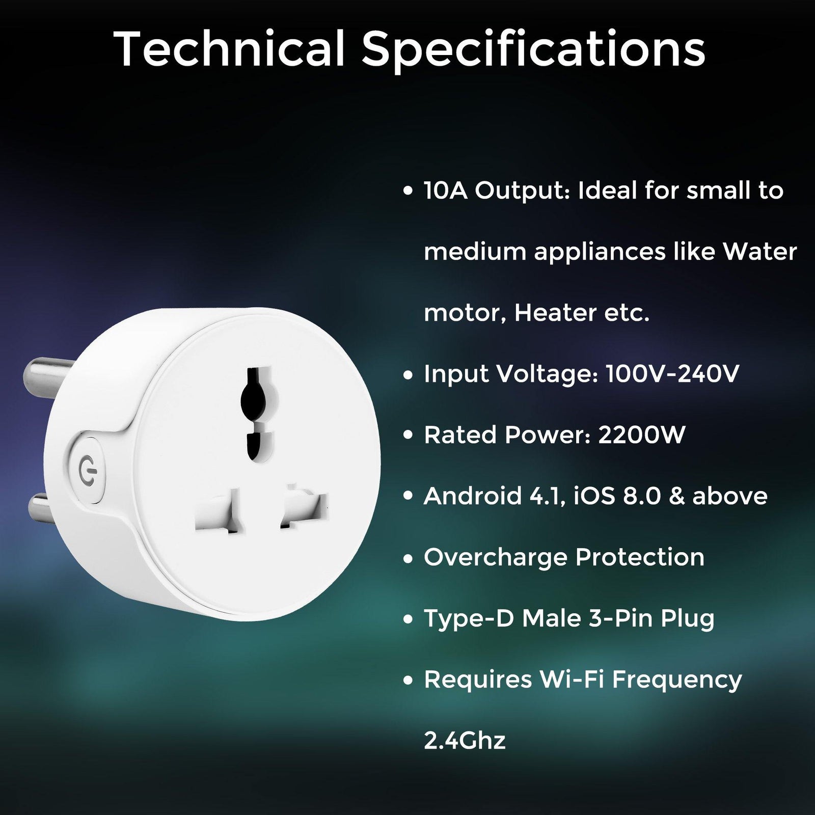 Ambrane WiFi Smart Plug 10A - Control Your Devices from Anywhere, No Hub Required, Works with Amazon Alexa and Google Assistant (ASP-10, White) - AmbraneIndia