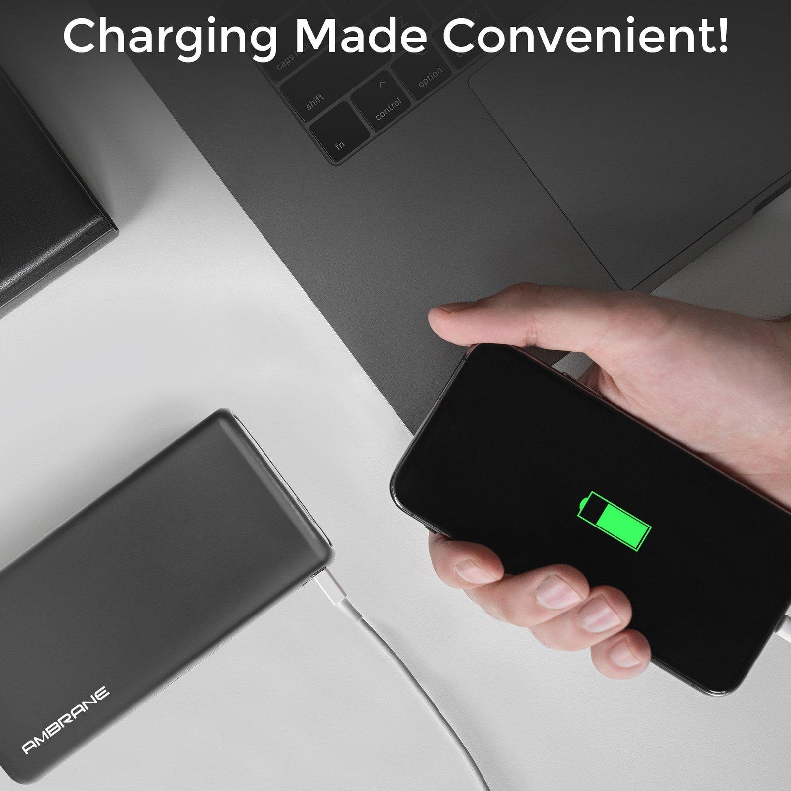 Neos 20000 mAh Lithium Polymer Power Bank (Black) - AmbraneIndia