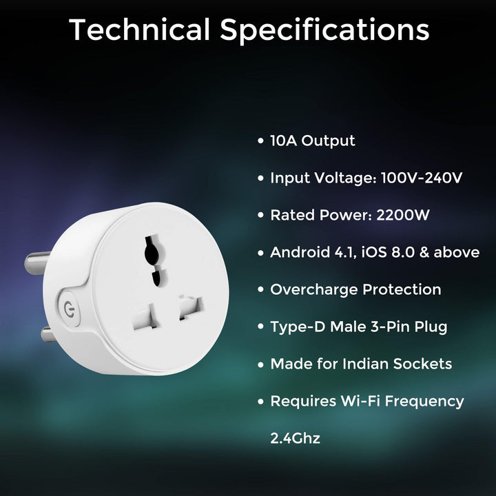 Ambrane ASP-10 Smart Plug (White) - AmbraneIndia
