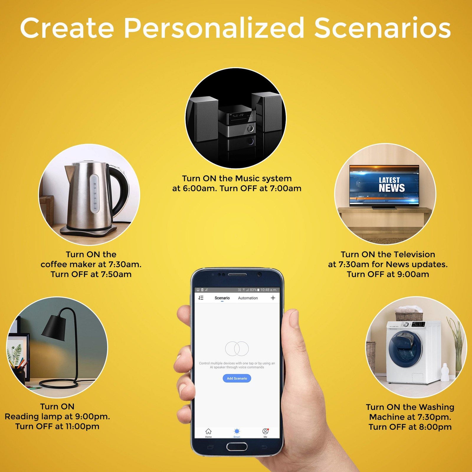 Ambrane WiFi Smart Plug 10A - Control Your Devices from Anywhere, No Hub Required, Works with Amazon Alexa and Google Assistant (ASP-10, White) - AmbraneIndia