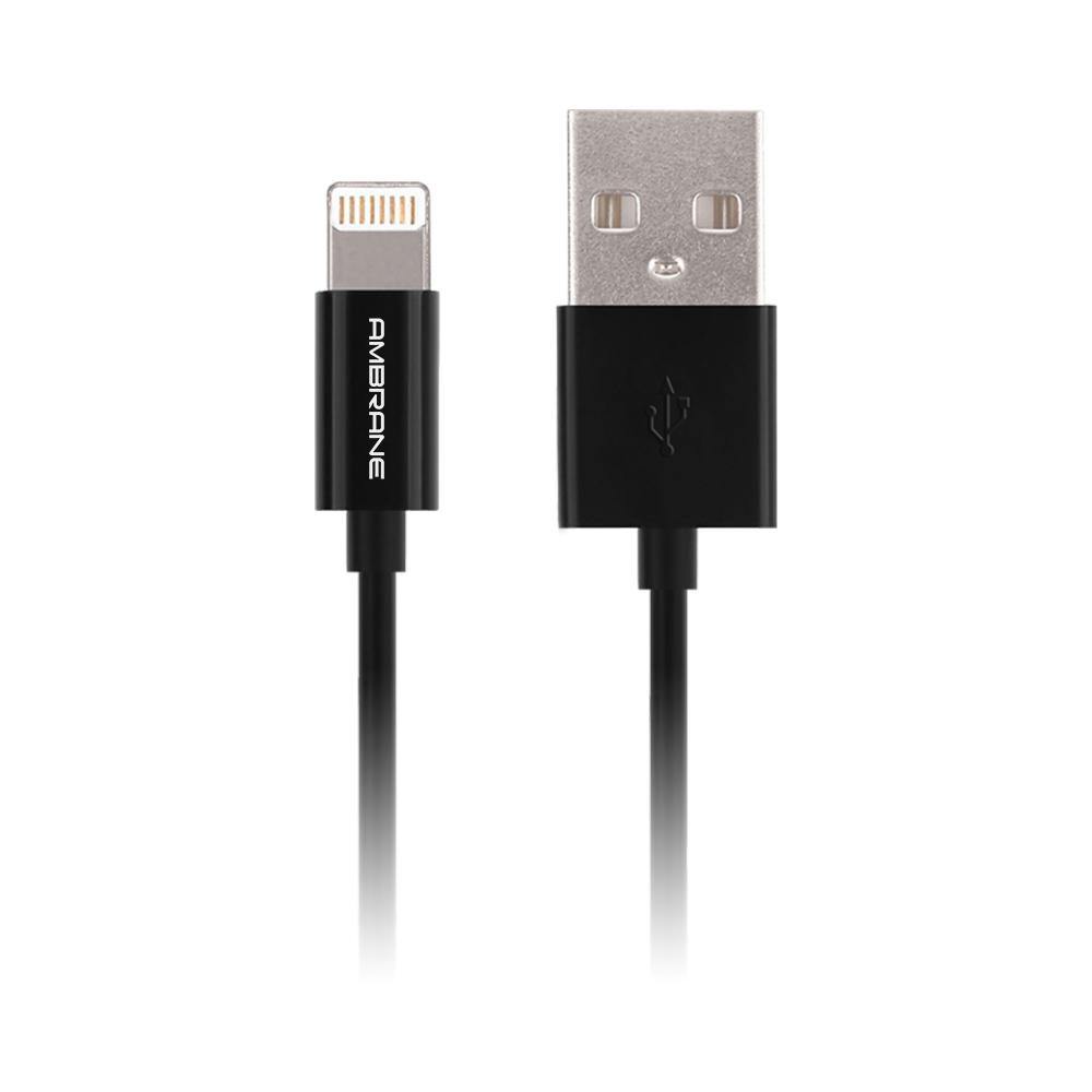 AMC-11 MFI Certified iPhone Lightning Cable - 1 Meter (Black) - AmbraneIndia