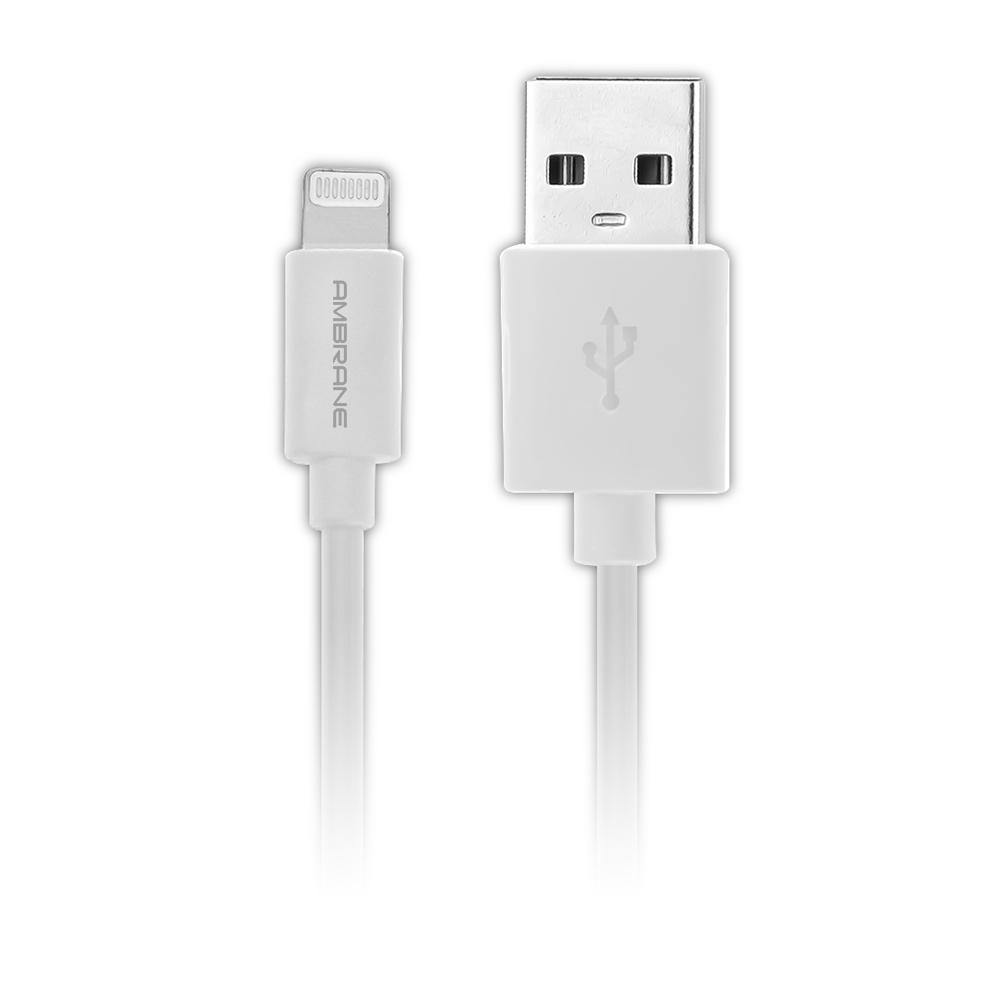 AMC-11 MFI Certified iPhone Lightning Cable - 1 Meter (White) - AmbraneIndia