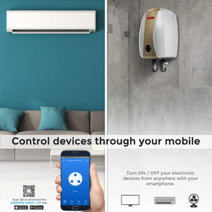 Ambrane WiFi Smart Plug 16A - Control Your Devices from Anywhere, No Hub Required, Works with Amazon Alexa and Google Assistant (ASP-16, White) - AmbraneIndia