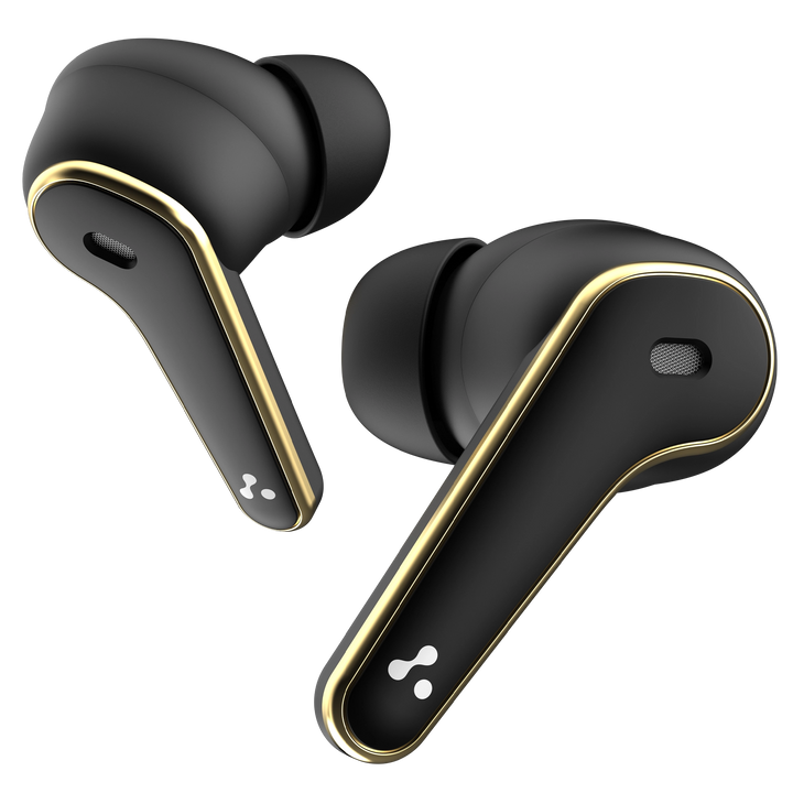 True wireless earbuds with noise cancellation feature