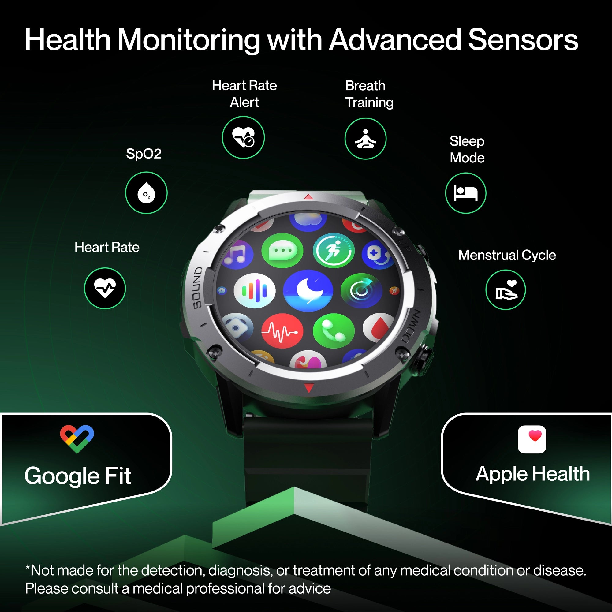 Buy Ambrane Fitshot Axis GPS with Inbuilt 4 Satellite System, 1.52 inch  Cosmic Display Smartwatch Black Online